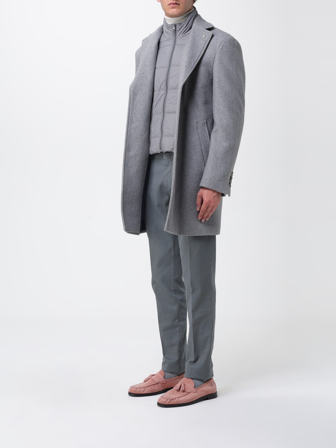 MANUEL RITZ COAT: Coat men Manuel Ritz, Grey - Img 3