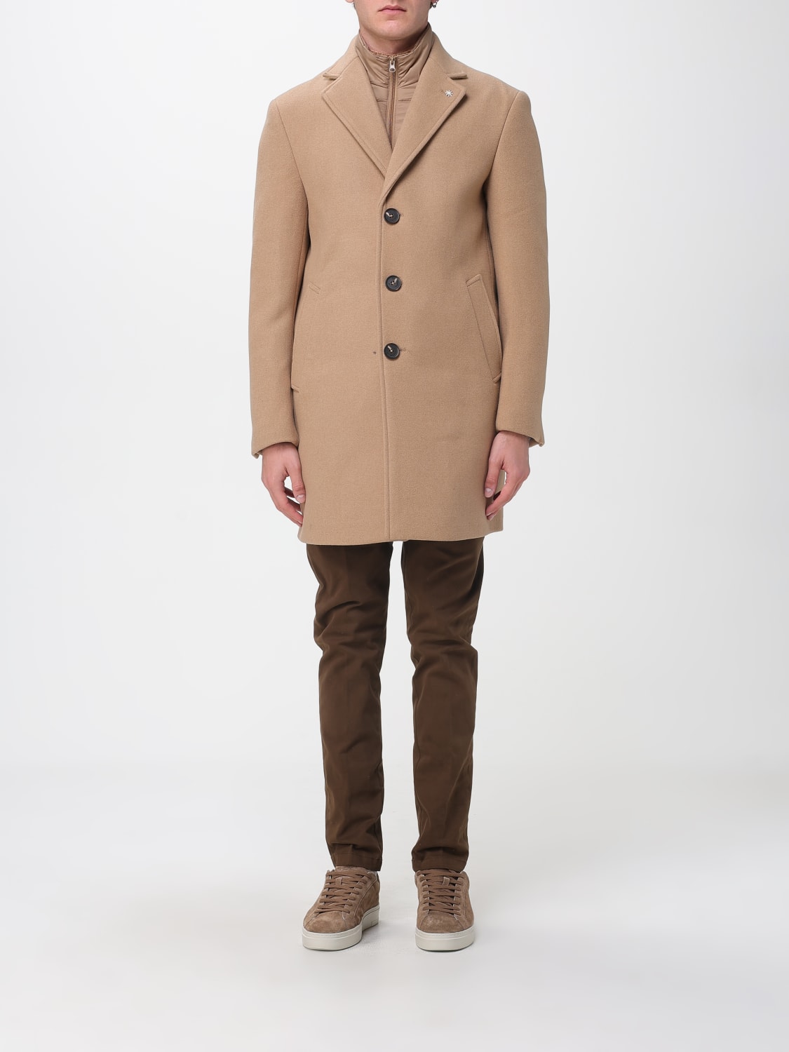 MANUEL RITZ COAT: Coat men Manuel Ritz, Camel - Img 1