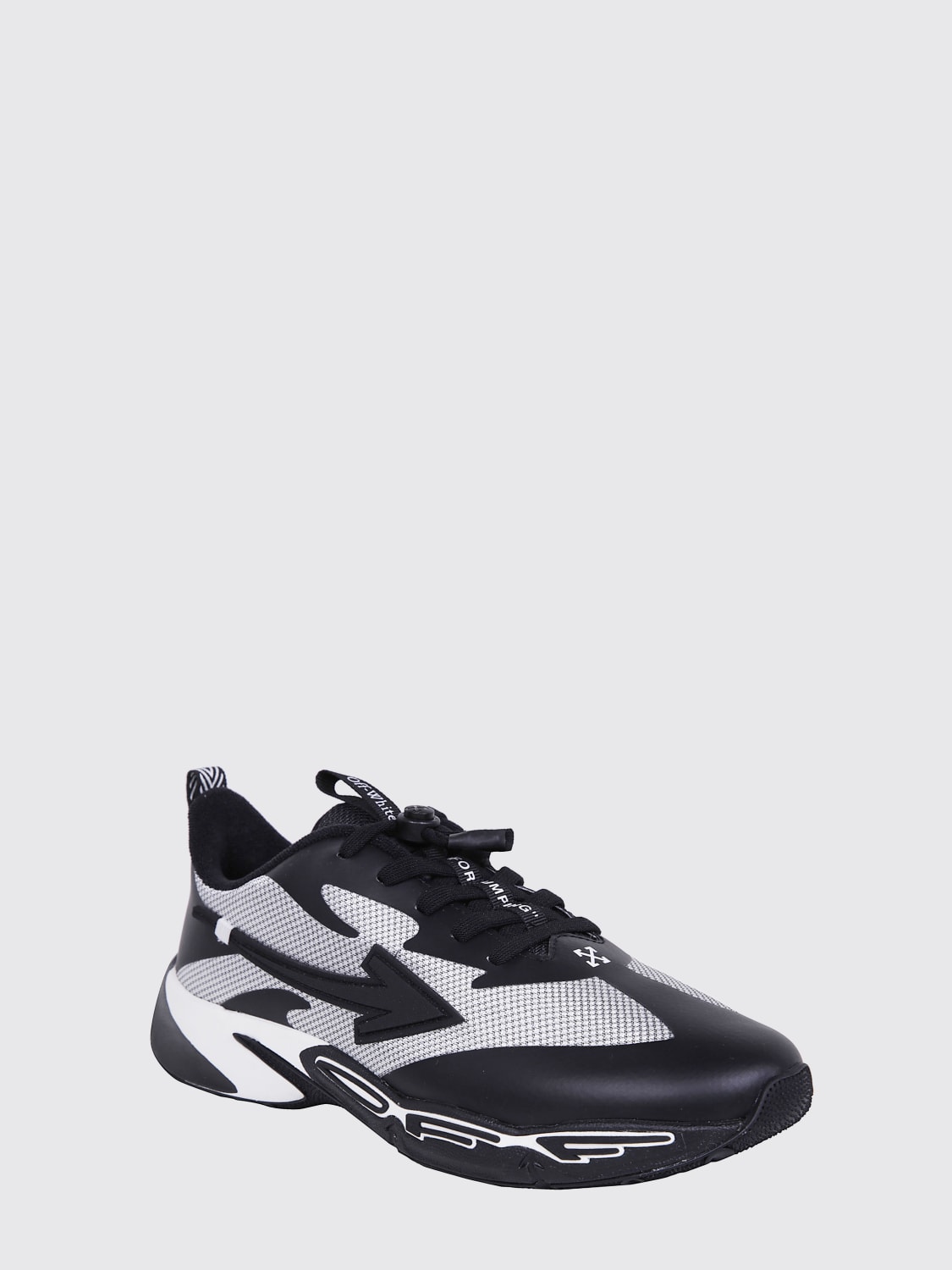 OFF-WHITE KIDS SNEAKERS: Sneakers For Jumping Off-White Kids in gomma e mesh , Bianco - Img 2