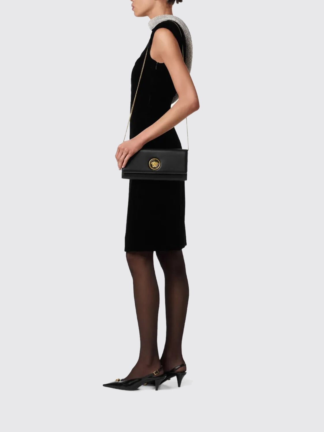 VERSACE CLUTCH: Shoulder bag woman Versace, Black - Img 2
