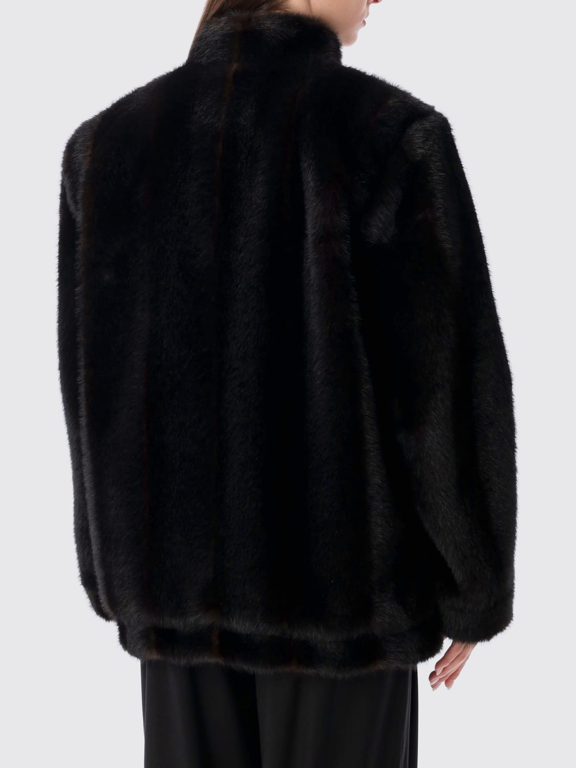 MM6 MAISON MARGIELA FUR COAT: Coat woman Mm6 Maison Margiela, Brown - Img 2