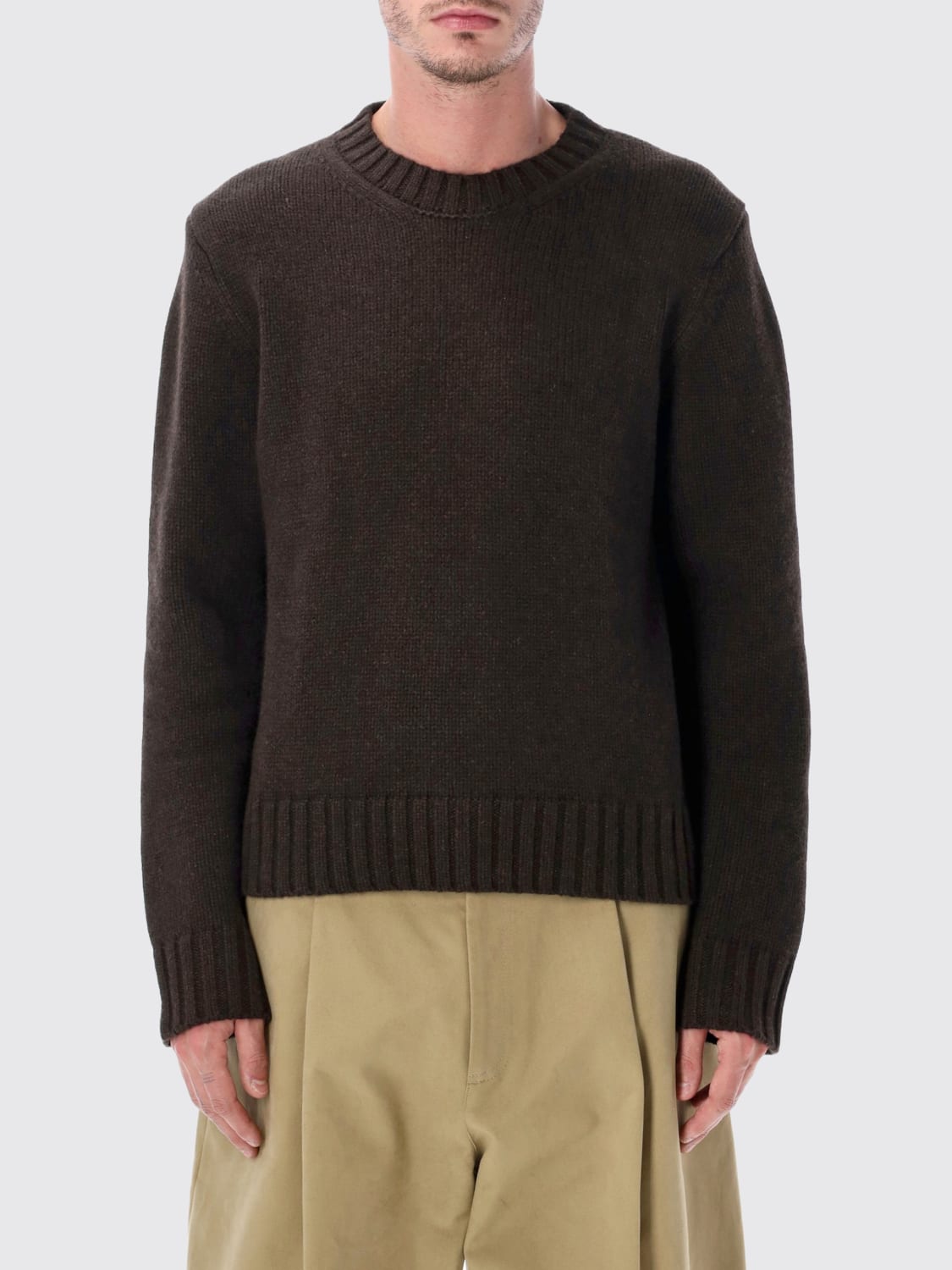 STUDIO NICHOLSON SWEATER: Sweater men Studio Nicholson, Coffee - Img 1