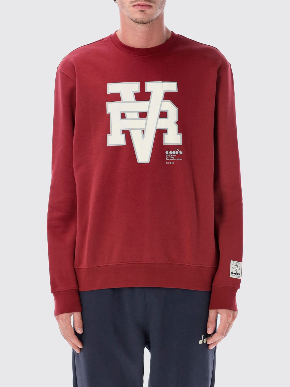DIADORA HERITAGE SWEATSHIRT: Sweatshirt men Diadora Heritage, Red - Img 1