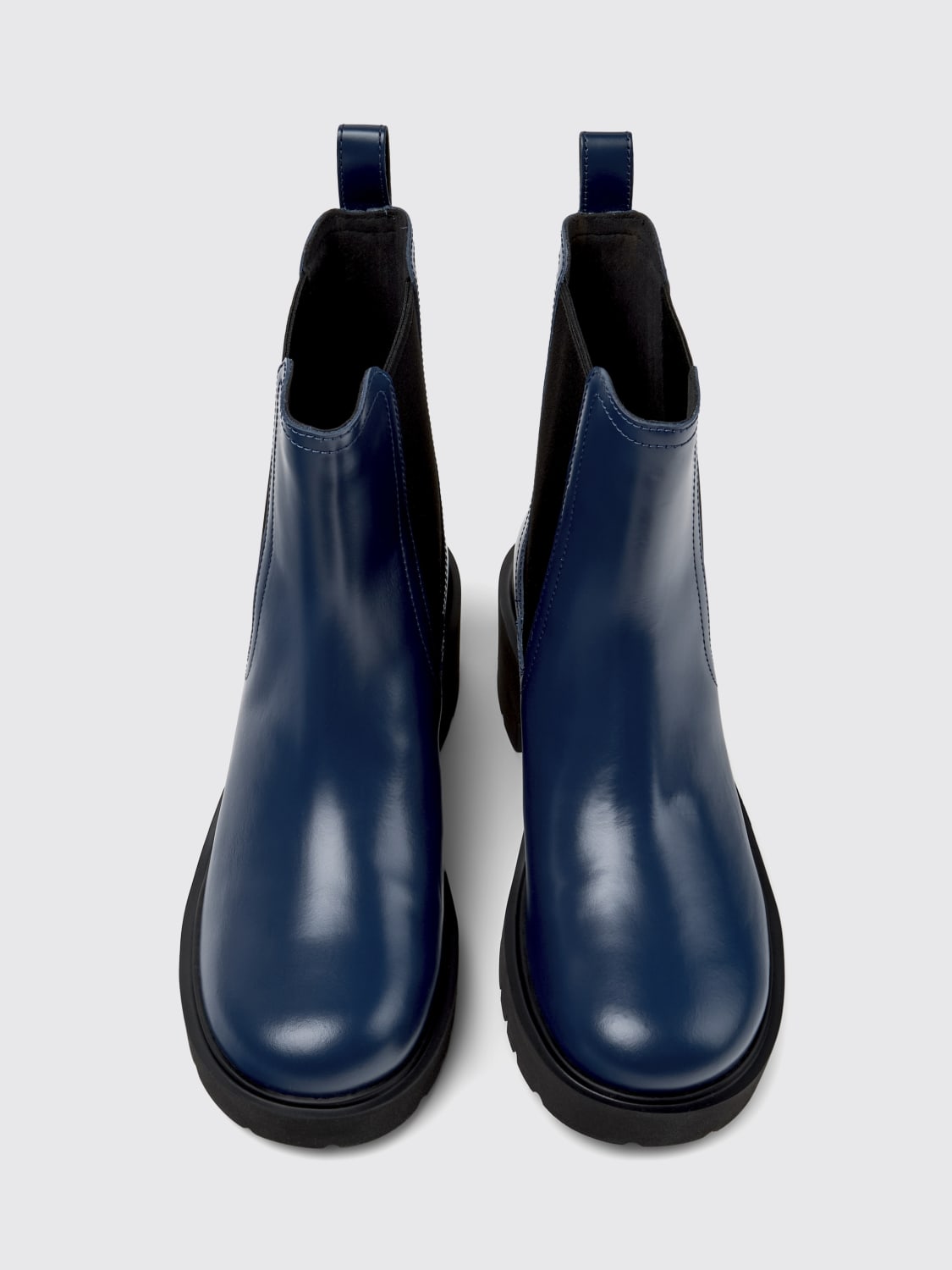 CAMPER STIVALI: Stivaletto Milah Camper in pelle spazzolata, Blue - Img 4