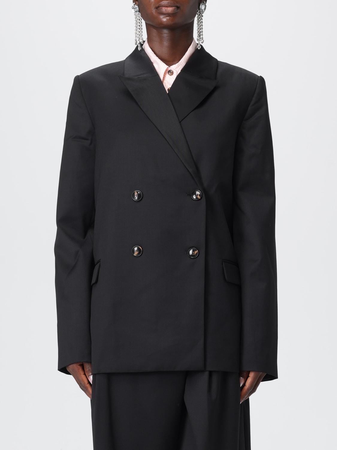 GANNI JACKET: Jacket woman Ganni, Black - Img 1