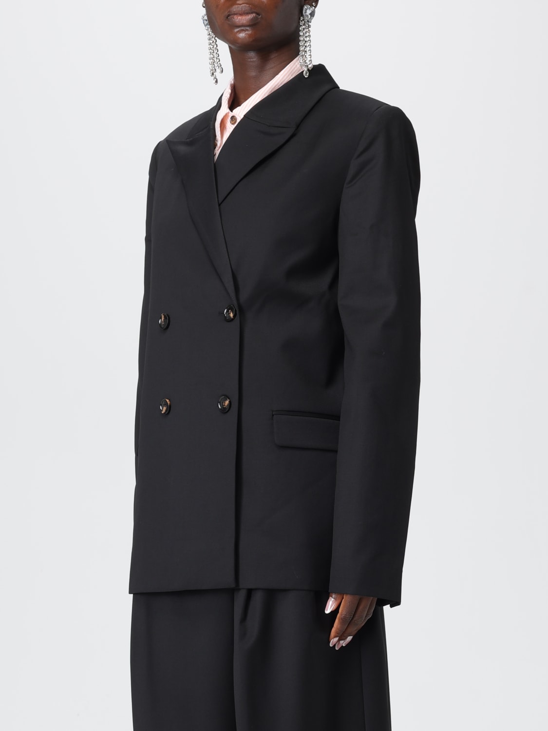 GANNI JACKET: Jacket woman Ganni, Black - Img 4