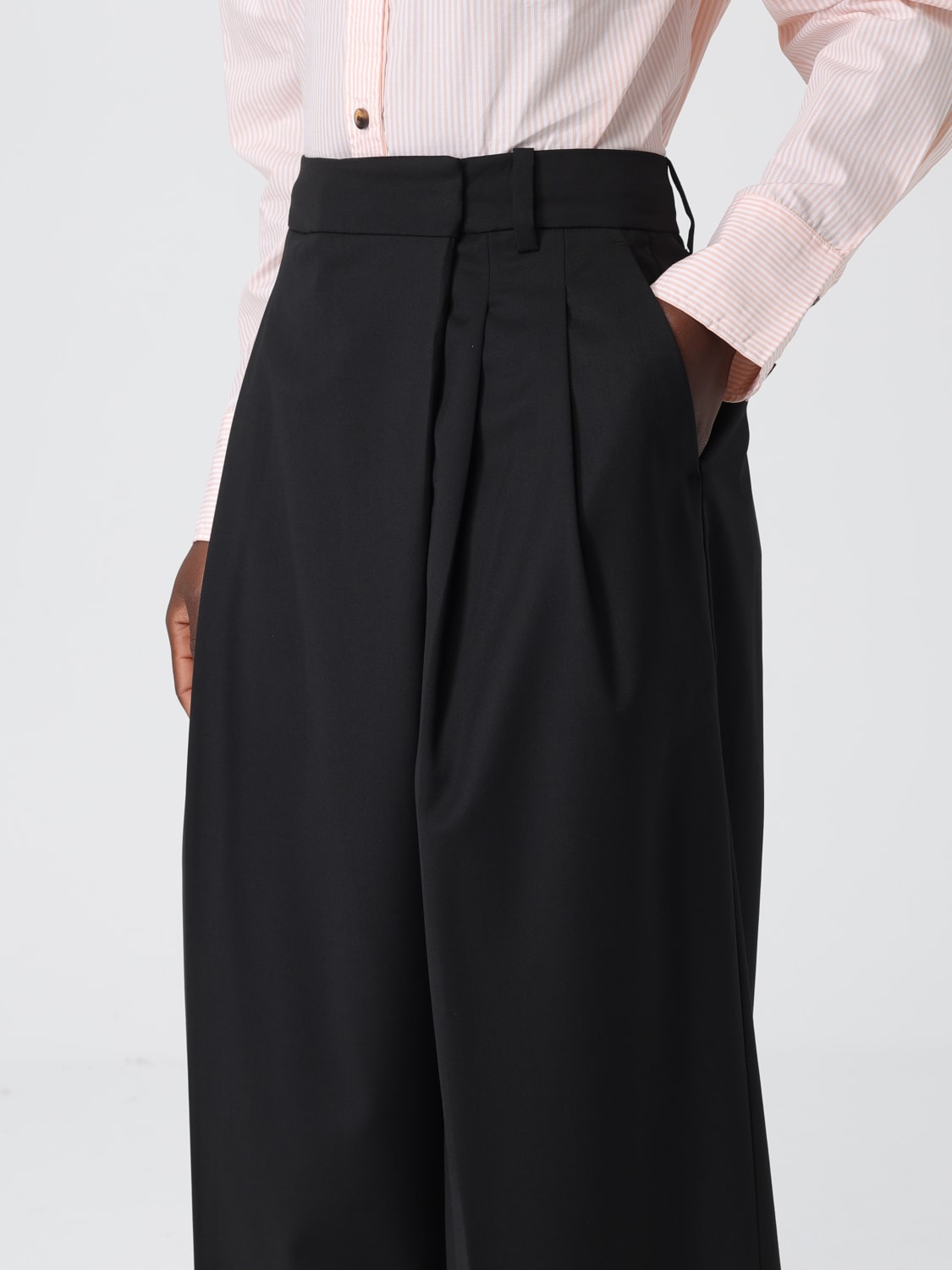 GANNI PANTS: Pants woman Ganni, Black - Img 4