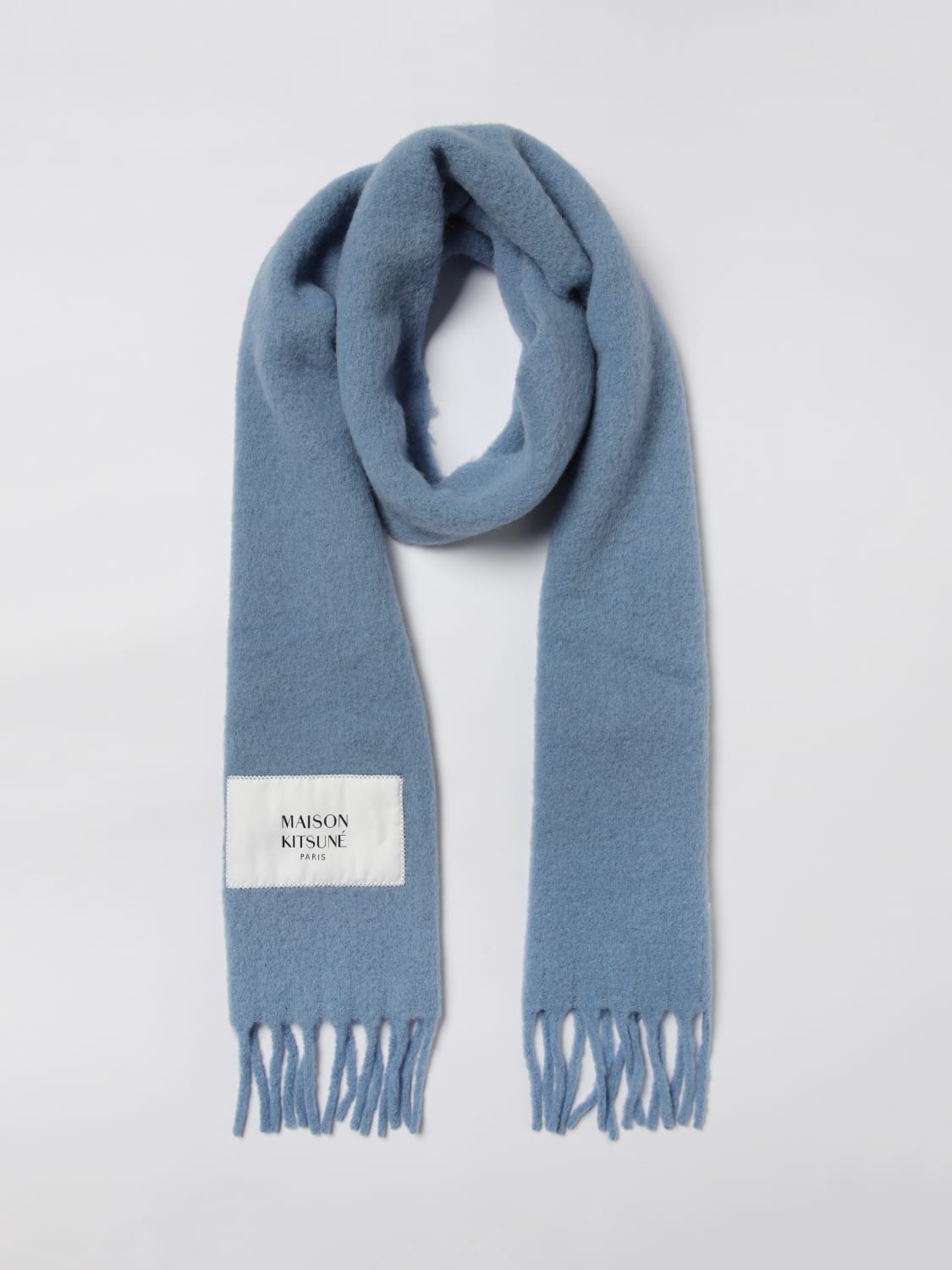 MAISON KITSUNÉ SCARF: Scarf men Maison KitsunÉ, Gnawed Blue - Img 2