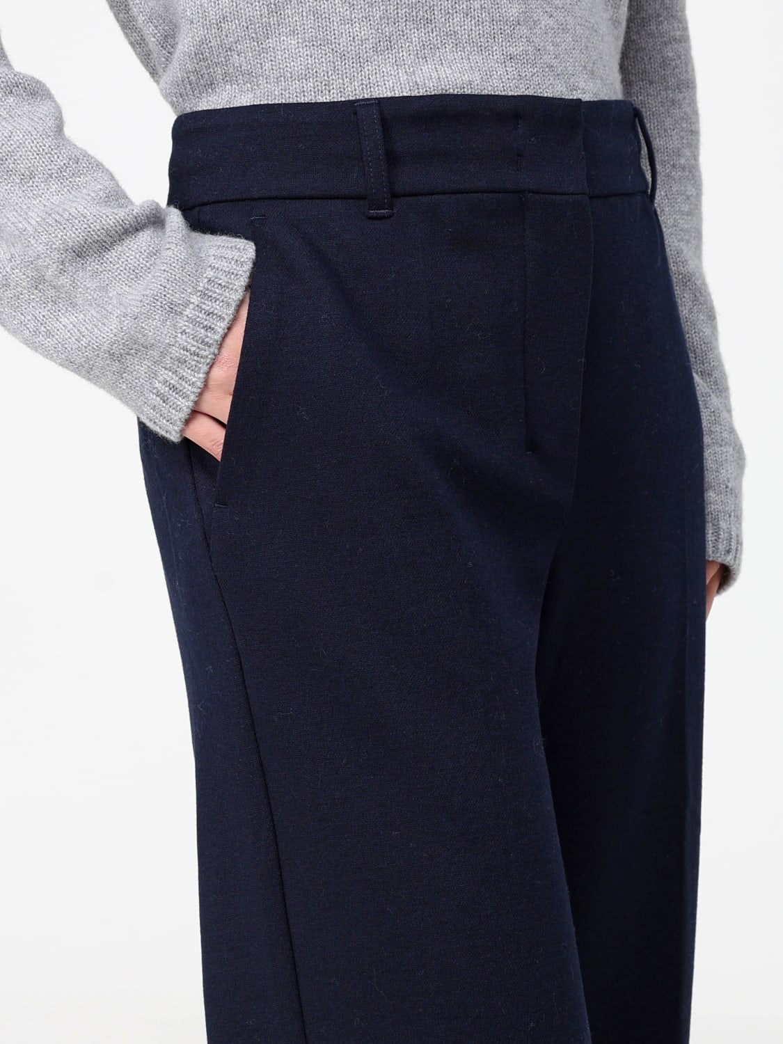 'S MAX MARA PANTALONI: Pantalone Reus 'S Max Mara in misto lana e cotone , Blue - Img 5