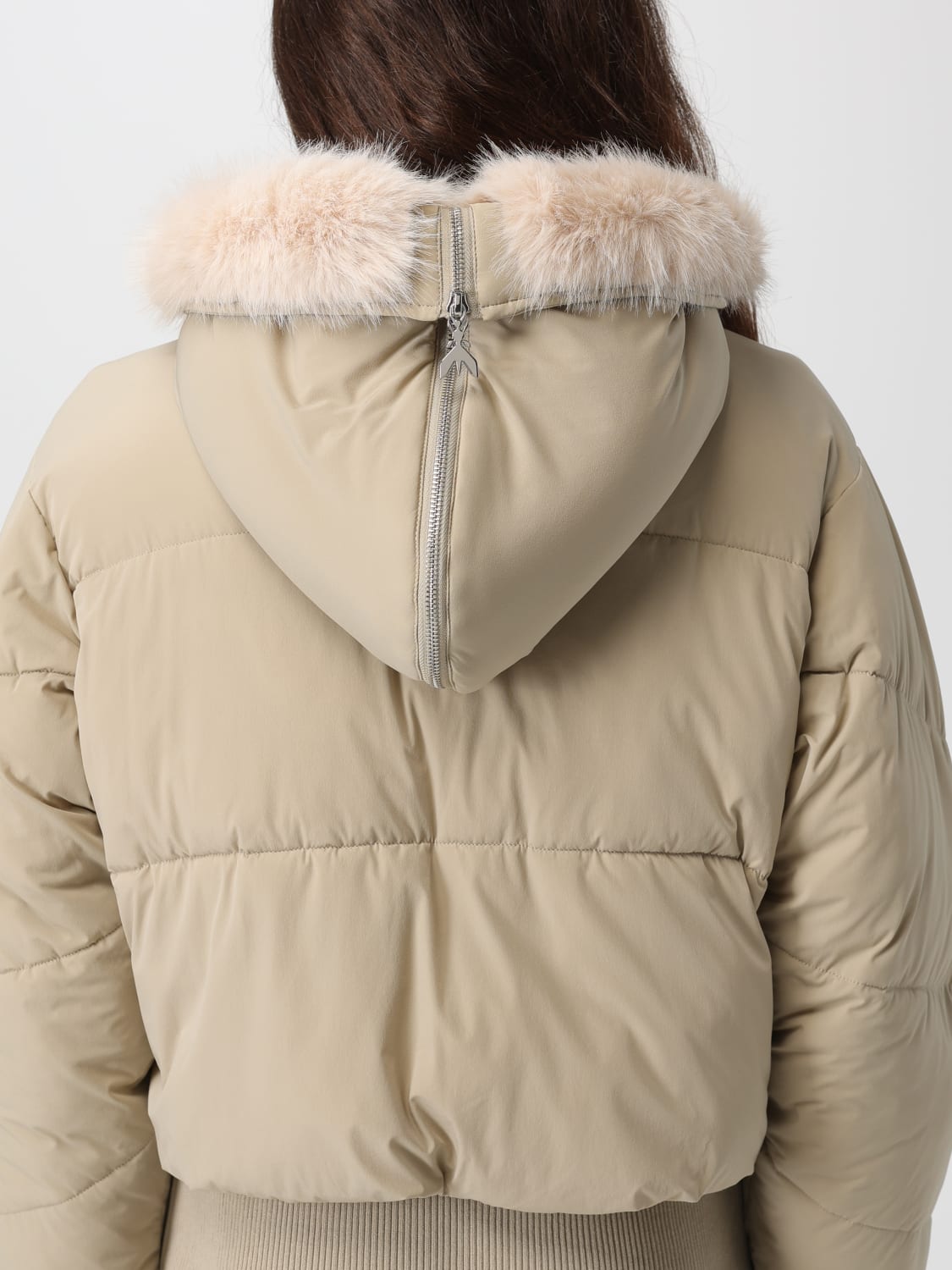 PATRIZIA PEPE JACKET: Patrizia Pepe bomber jacket with hood, Grey - Img 4