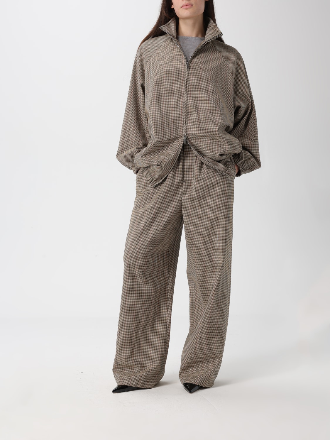 THE FRANKIE SHOP 裤子: 外套 女士 The Frankie Shop, 米色 - Img 2