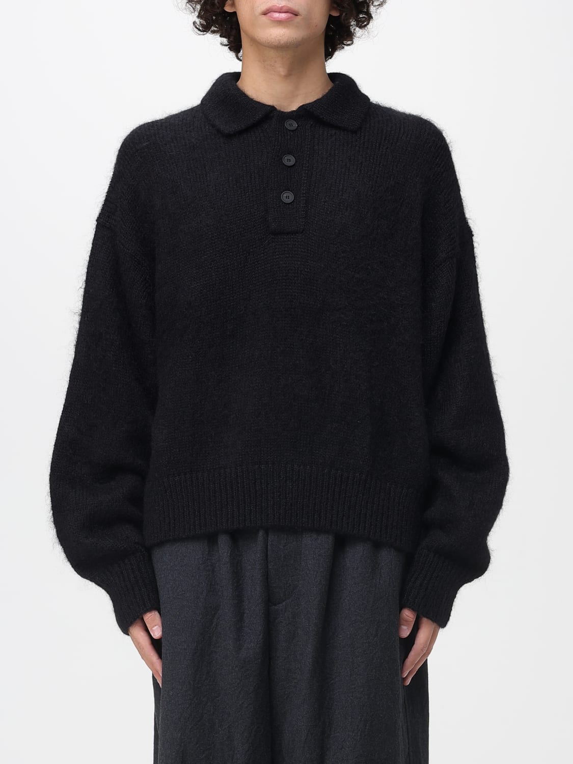 STUDIO NICHOLSON POLO SHIRT: T-shirt men Studio Nicholson, Black - Img 1