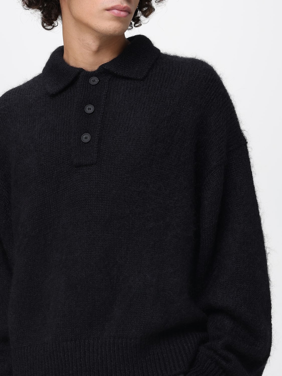 STUDIO NICHOLSON POLO SHIRT: T-shirt men Studio Nicholson, Black - Img 5