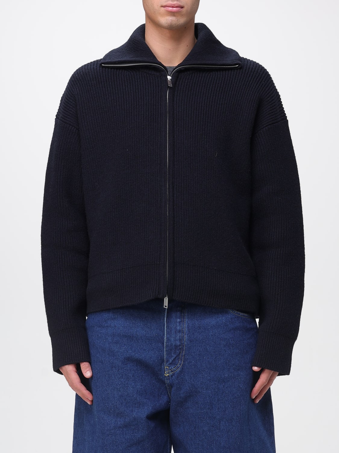 STUDIO NICHOLSON SWEATER: Cardigan men Studio Nicholson, Blue - Img 1