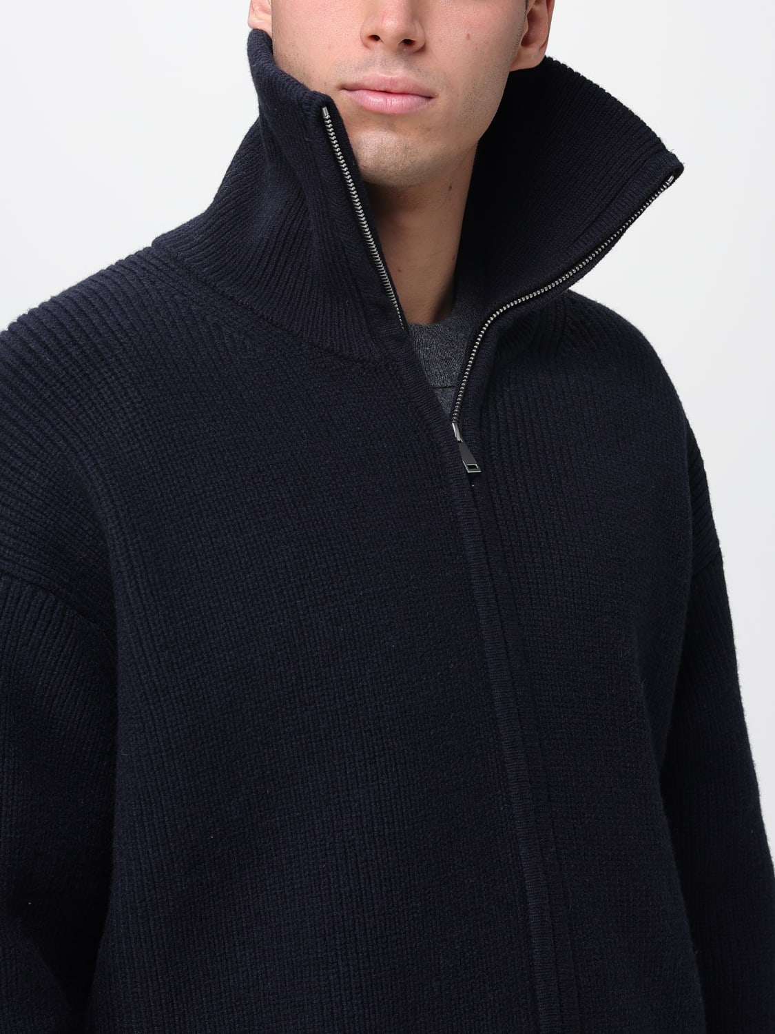 STUDIO NICHOLSON SWEATER: Cardigan men Studio Nicholson, Blue - Img 5