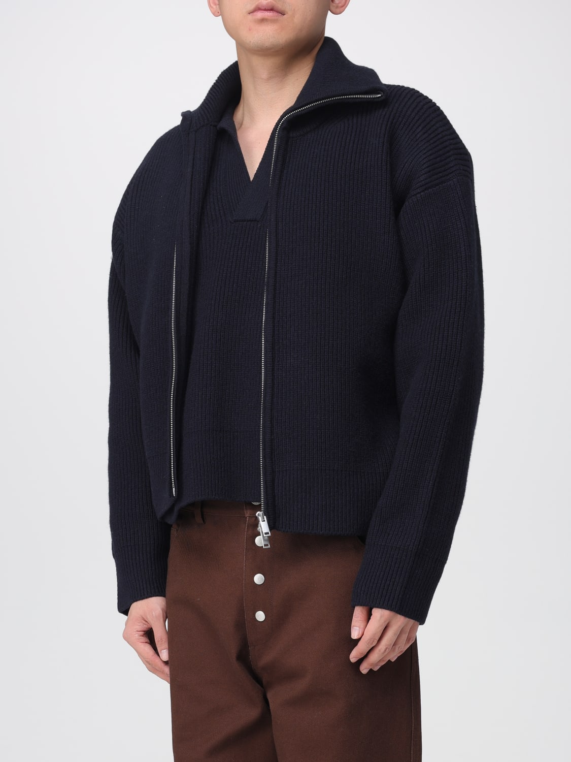 STUDIO NICHOLSON SWEATER: Cardigan men Studio Nicholson, Navy - Img 3