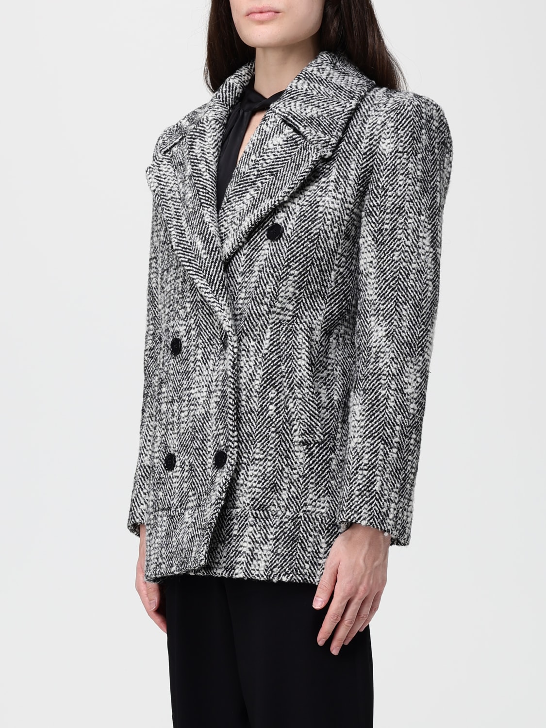 PATRIZIA PEPE COAT: Coat woman Patrizia Pepe, Black - Img 3