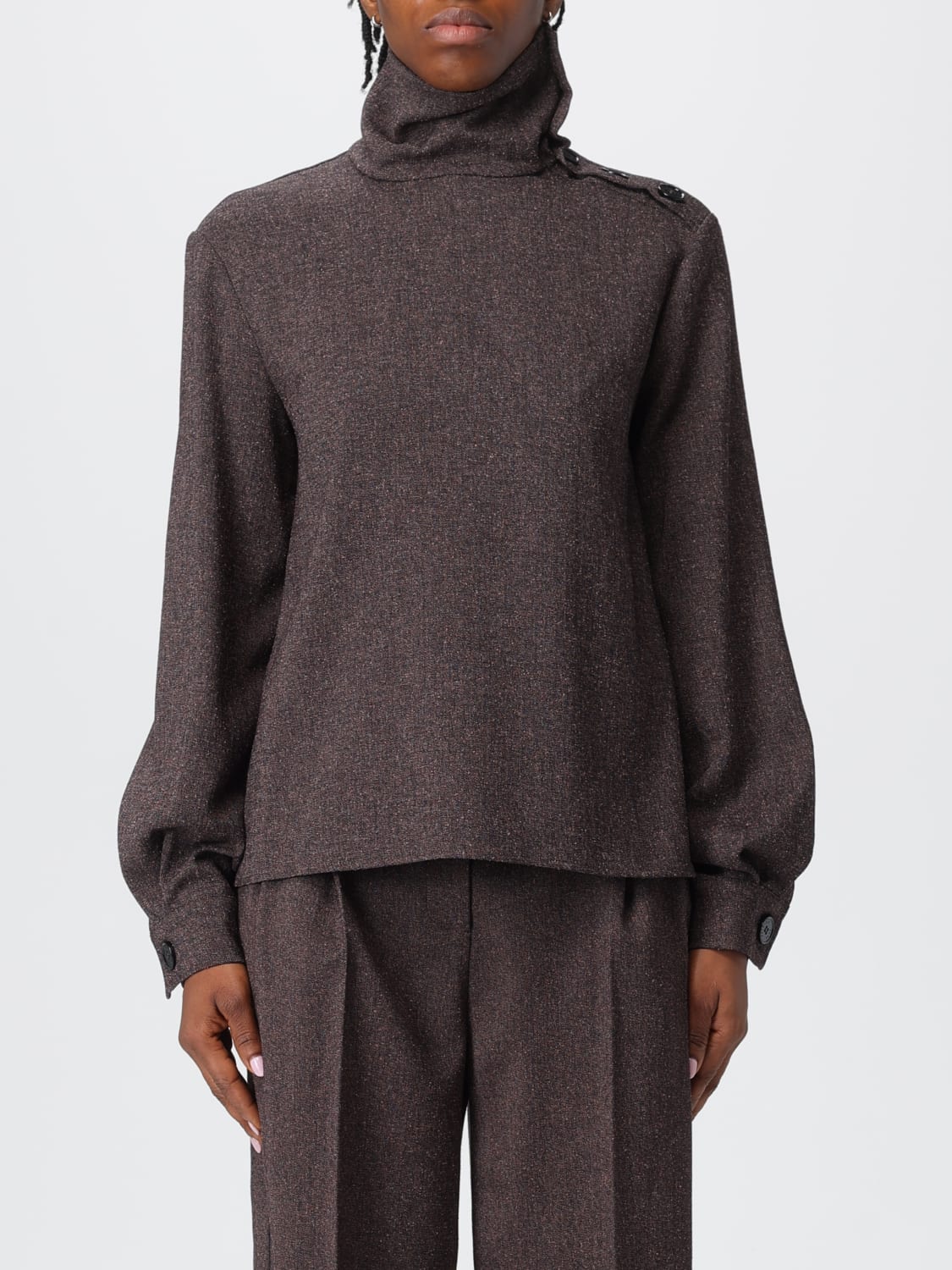 PATRIZIA PEPE TOP: Chemise femme Patrizia Pepe, Beige - Img 1