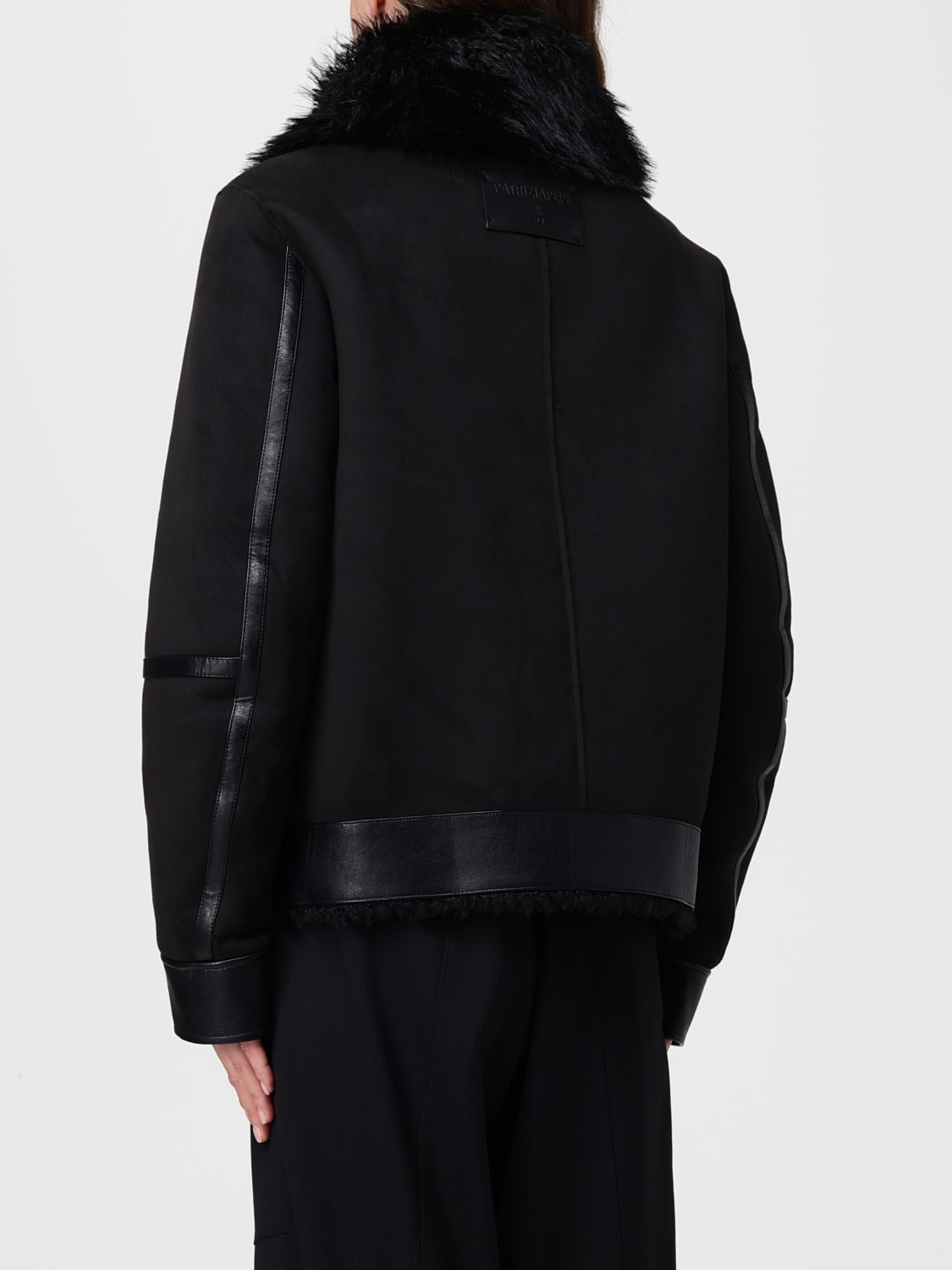 PATRIZIA PEPE FUR COAT: Jacket woman Patrizia Pepe, Black - Img 2