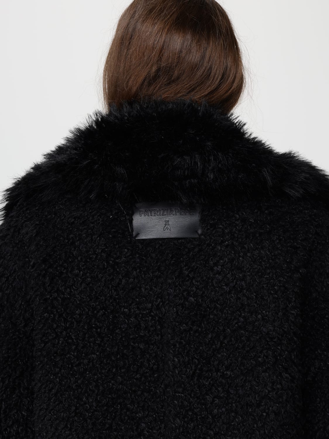 PATRIZIA PEPE FUR COAT: Jacket woman Patrizia Pepe, Black - Img 4