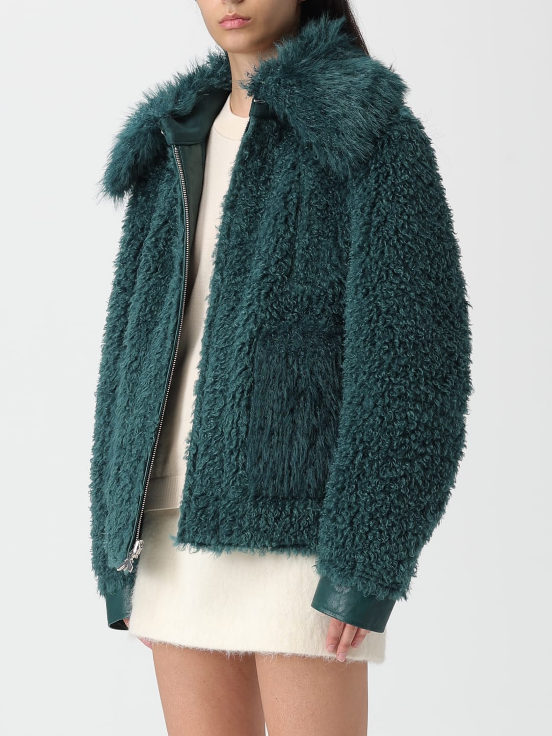 PATRIZIA PEPE 퍼 코트: 재킷 여성 Patrizia Pepe, 그린 - Img 3