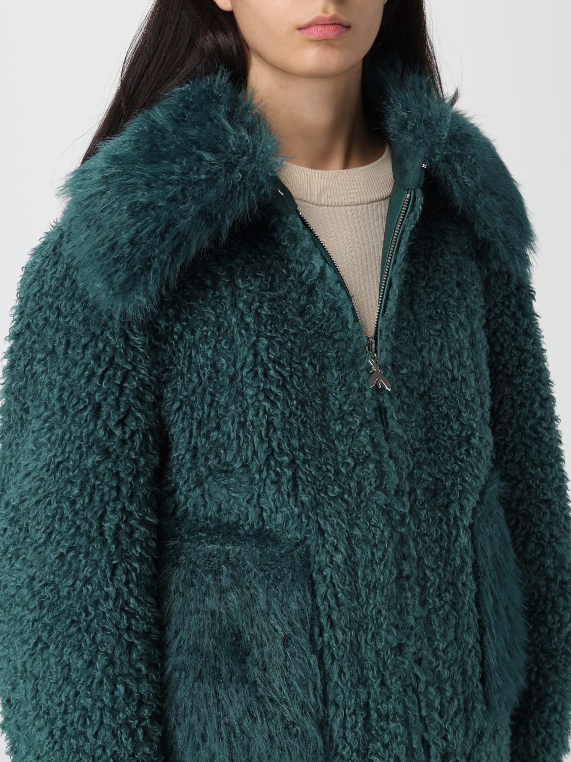 PATRIZIA PEPE 퍼 코트: 재킷 여성 Patrizia Pepe, 그린 - Img 4