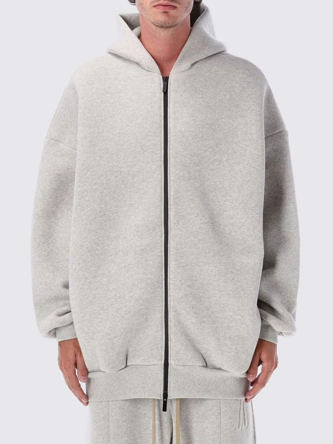 FEAR OF GOD FELPA: Felpa in misto cotone over Fear Of God, Grigio - Img 1