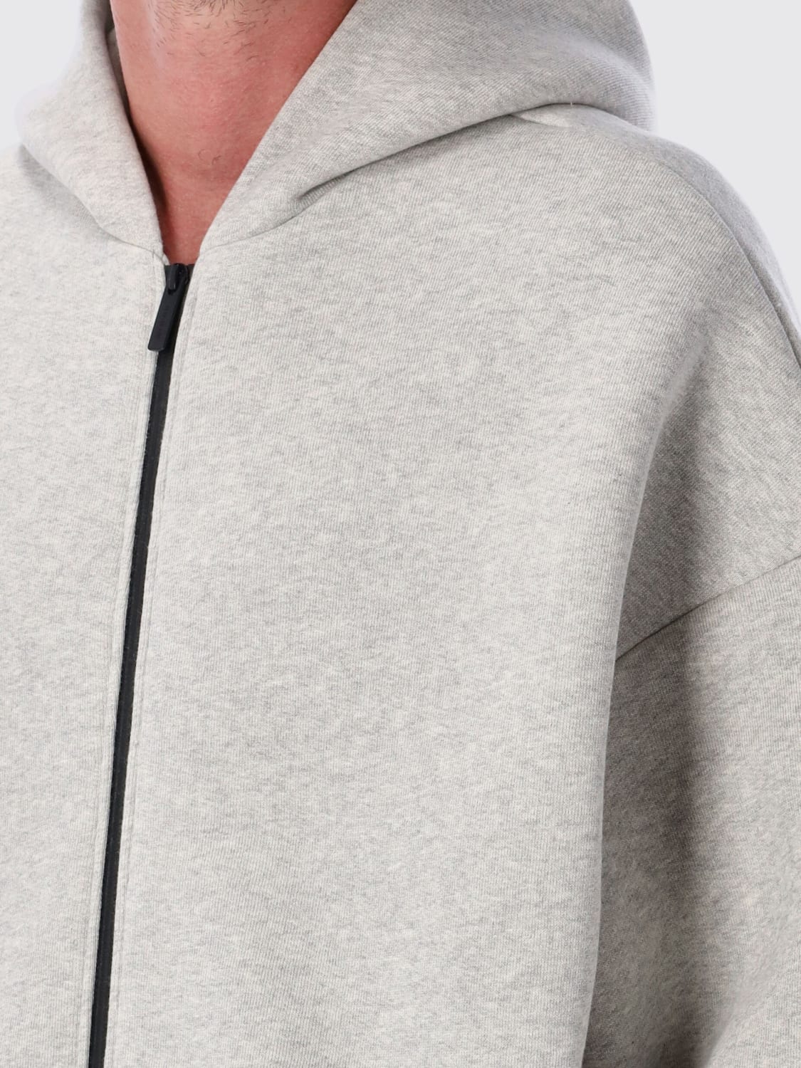 FEAR OF GOD FELPA: Felpa in misto cotone over Fear Of God, Grigio - Img 3
