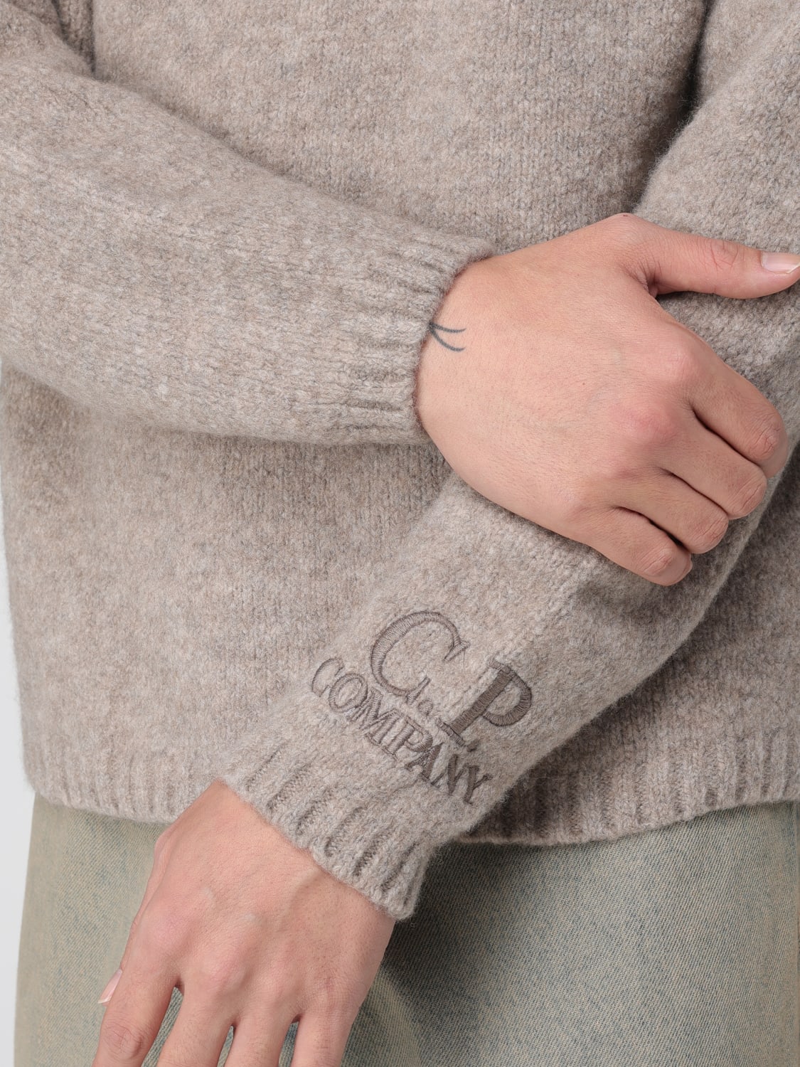 C.P. COMPANY SWEATER: Sweater men C.P. Company, Kaki - Img 4