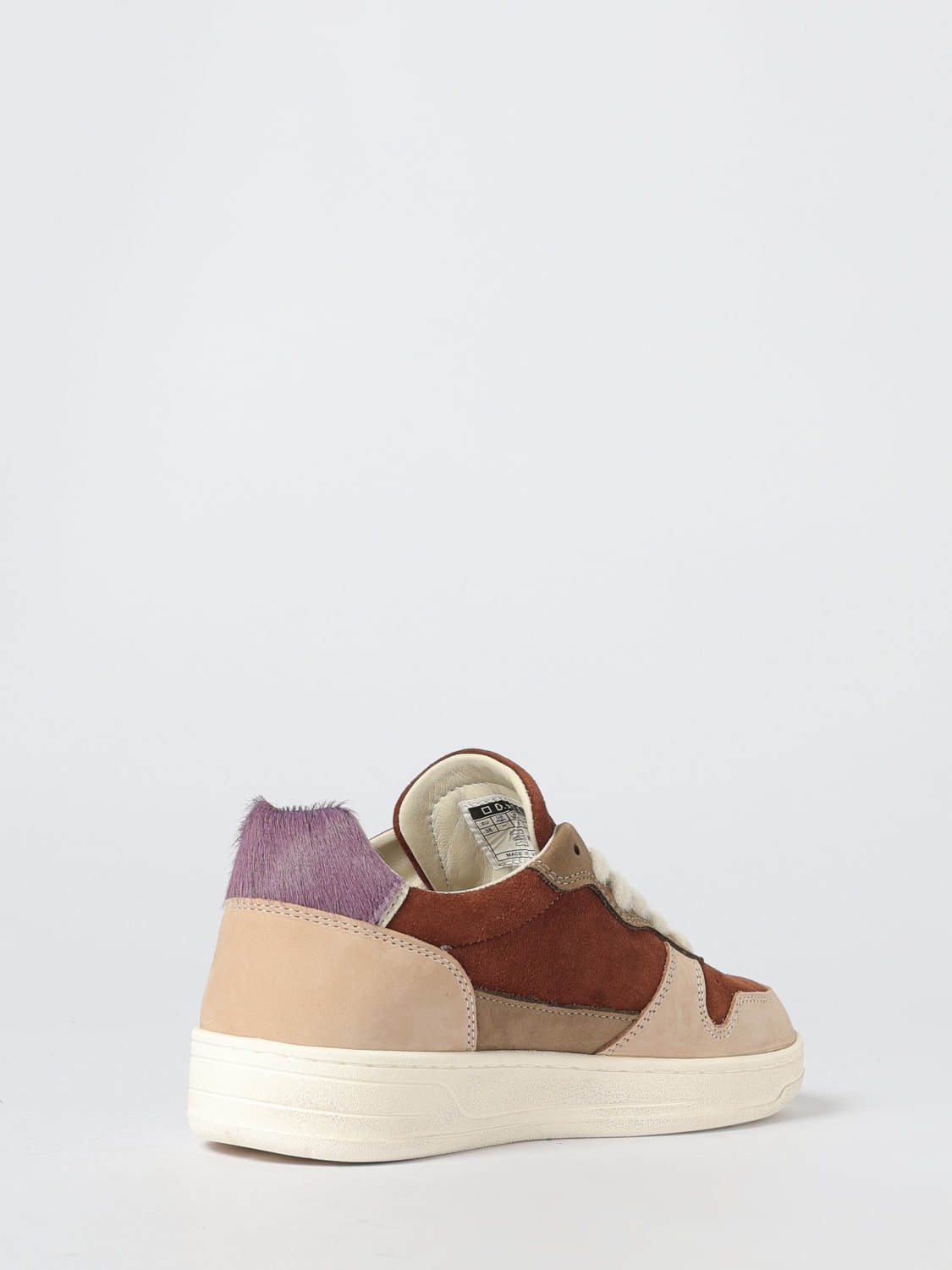 D.A.T.E. SNEAKERS: Sneakers Court 2.0 D.A.T.E. in camoscio e cavallino , Marrone - Img 3
