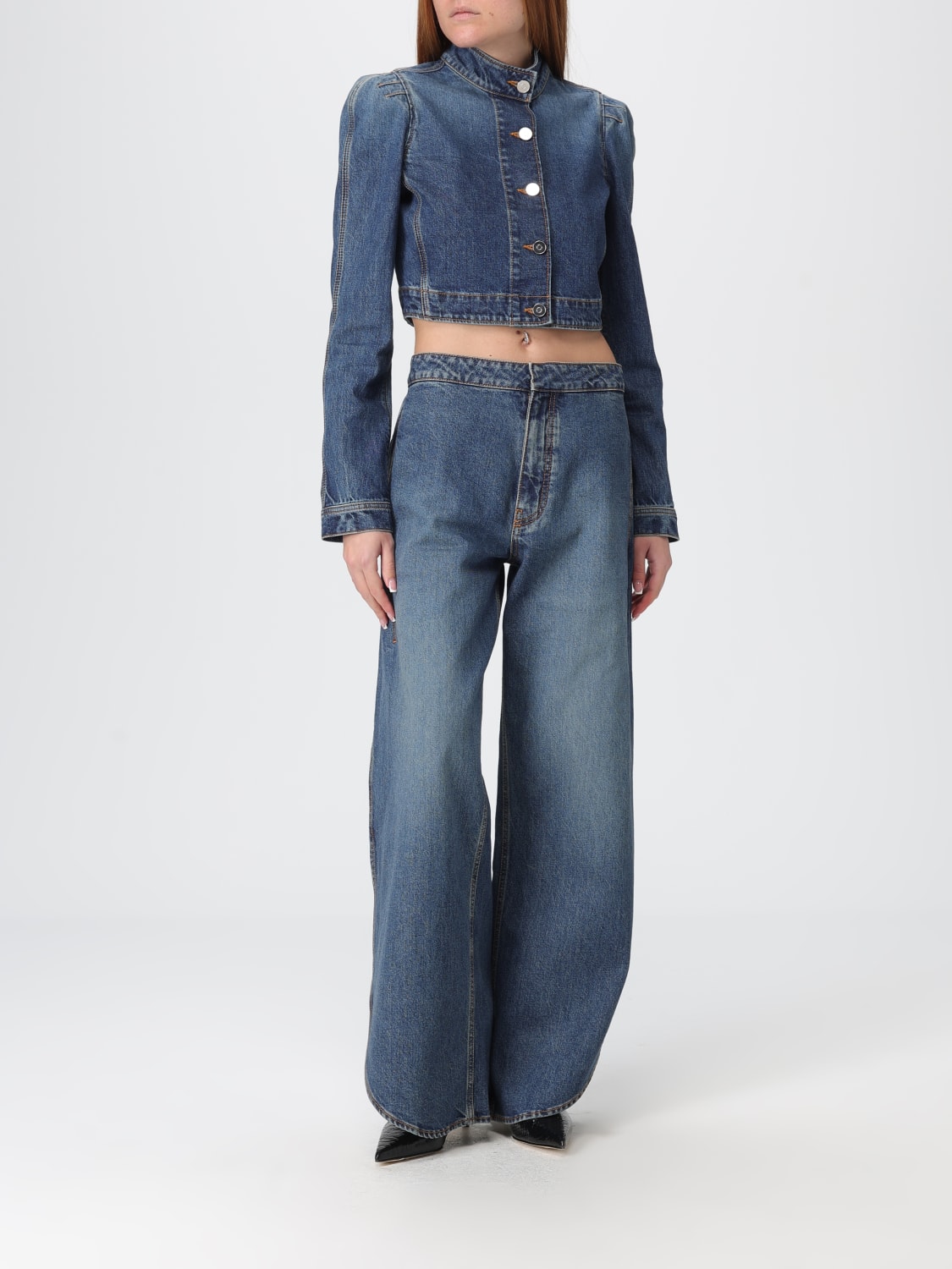 ALAÏA JACKET: Jacket woman AlaÏa, Blue - Img 2