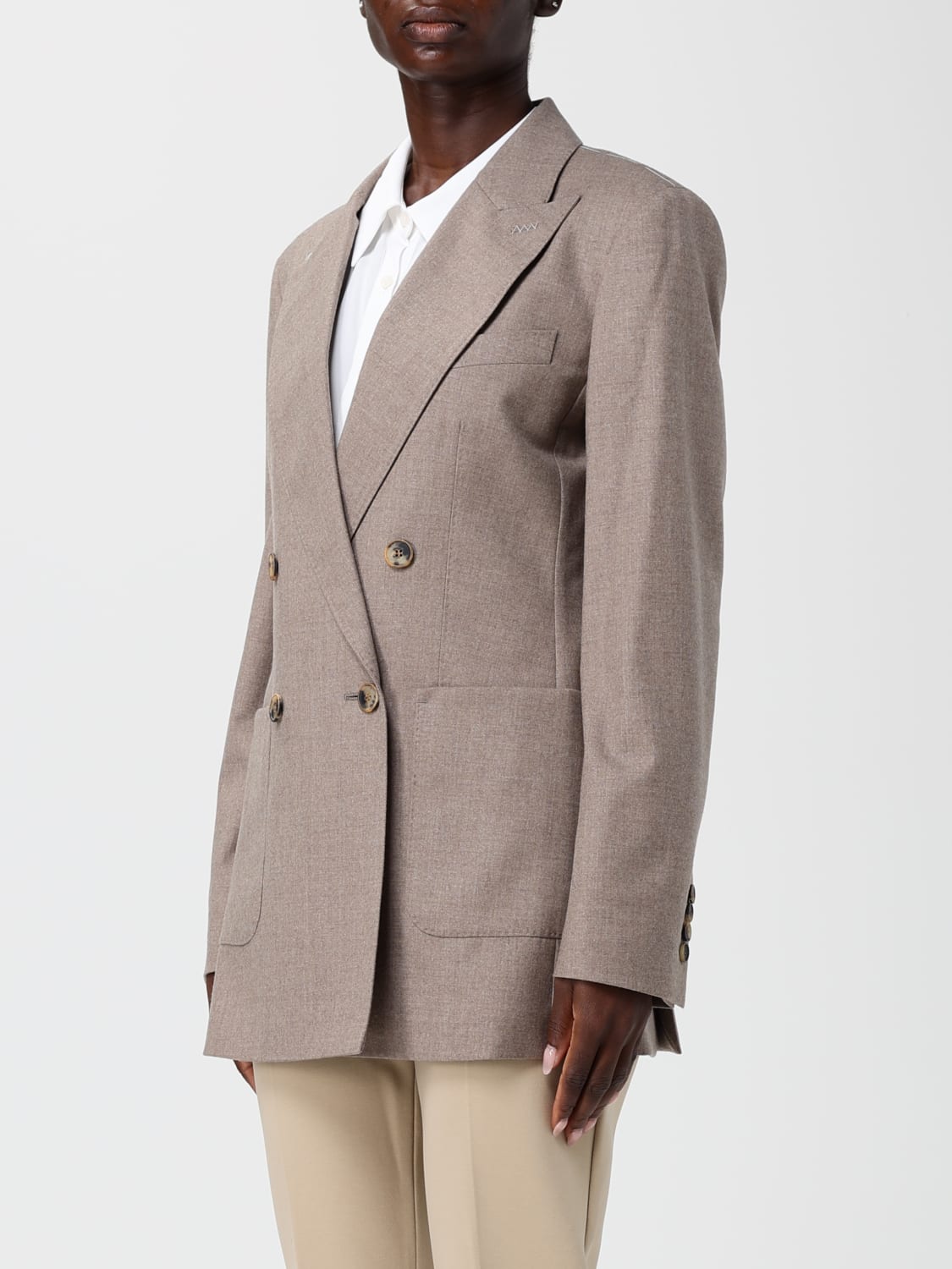 MAX MARA VESTE: Blazer femme Max Mara, Gris - Img 4