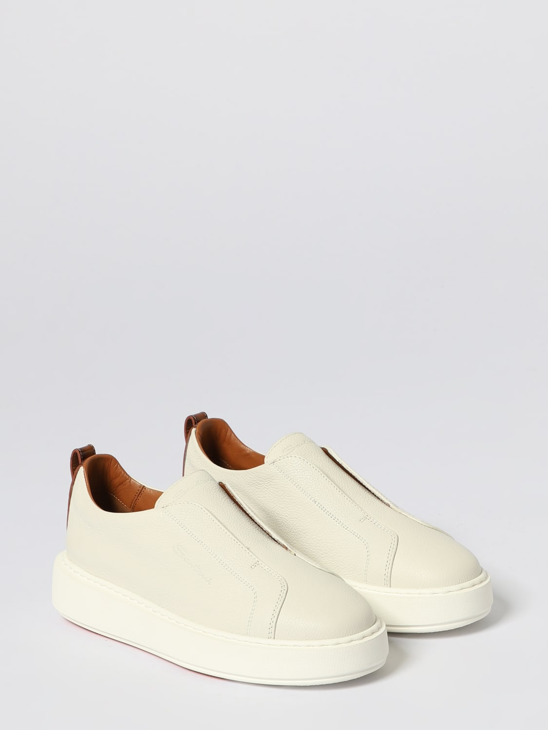 SANTONI SNEAKERS: Sneakers woman Santoni, White - Img 2