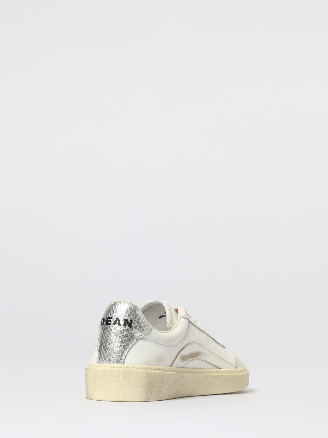 DSQUARED2 SNEAKERS: Sneakers Rider Dsquared2 in pelle used, Bianco - Img 3