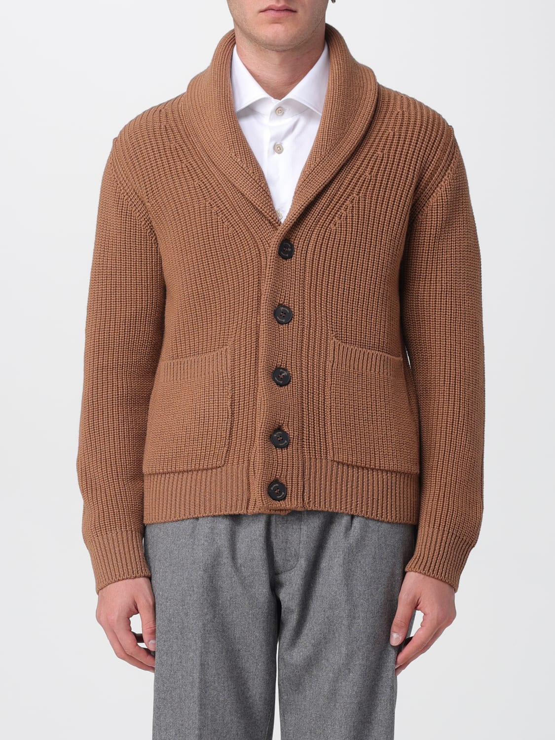 DRUMOHR SWEATER: Cardigan men Drumohr, Camel - Img 1