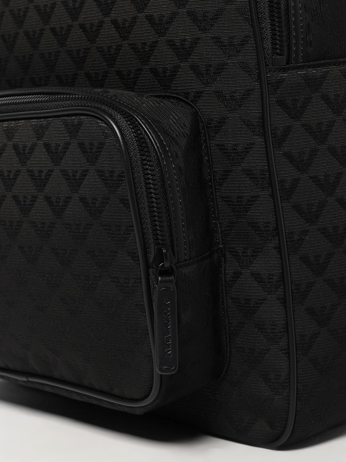 EMPORIO ARMANI ZAINO: Zaino Emporio Armani con logo jacquard, Nero - Img 3