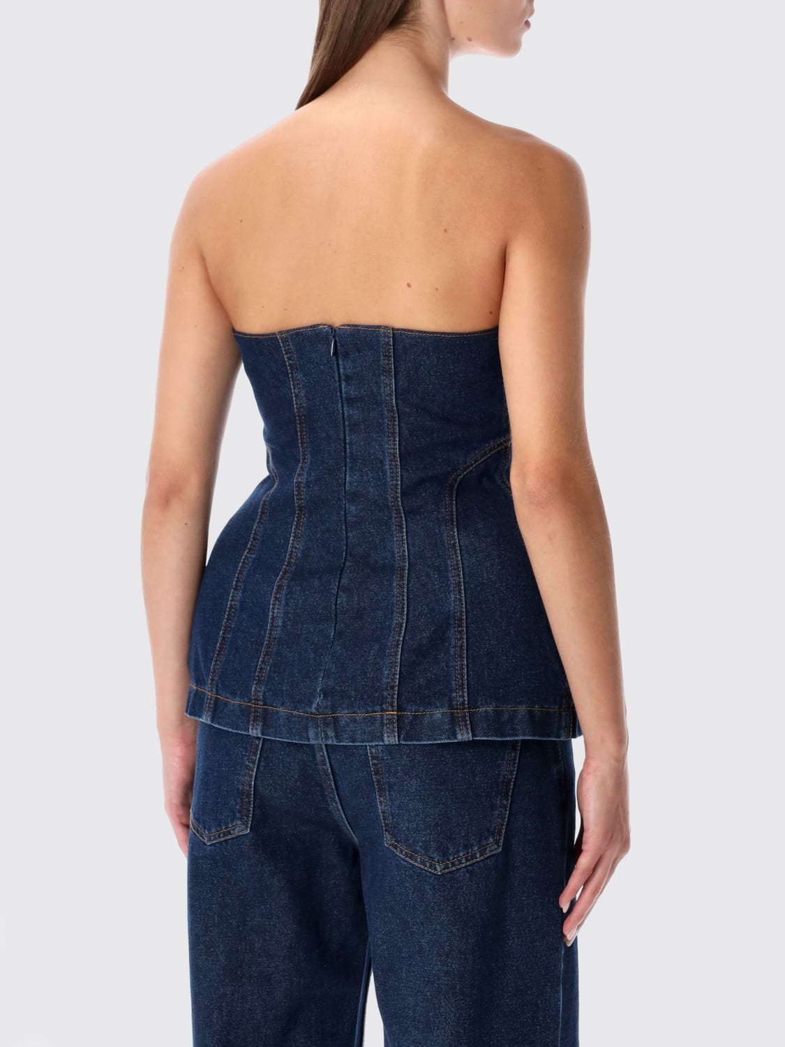 MAGDA BUTRYM TOP: Top woman Magda Butrym, Blue - Img 2