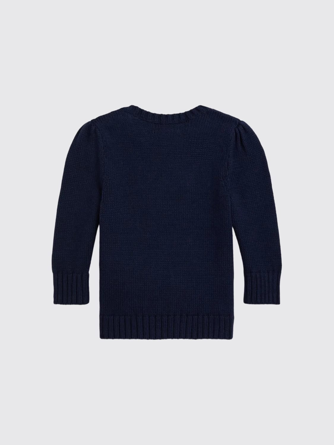 POLO RALPH LAUREN MAGLIA: Maglia di lana e cotone con Teddy Polo Ralph Lauren, Blue - Img 2