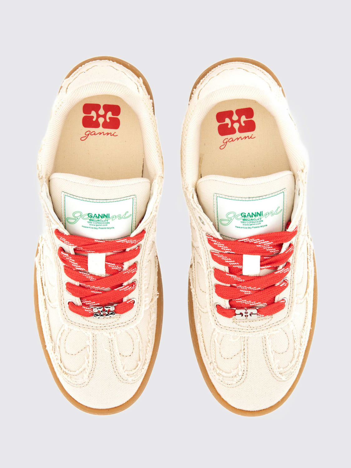 GANNI ZAPATILLAS: Zapatillas mujer Ganni, Blanco - Img 4