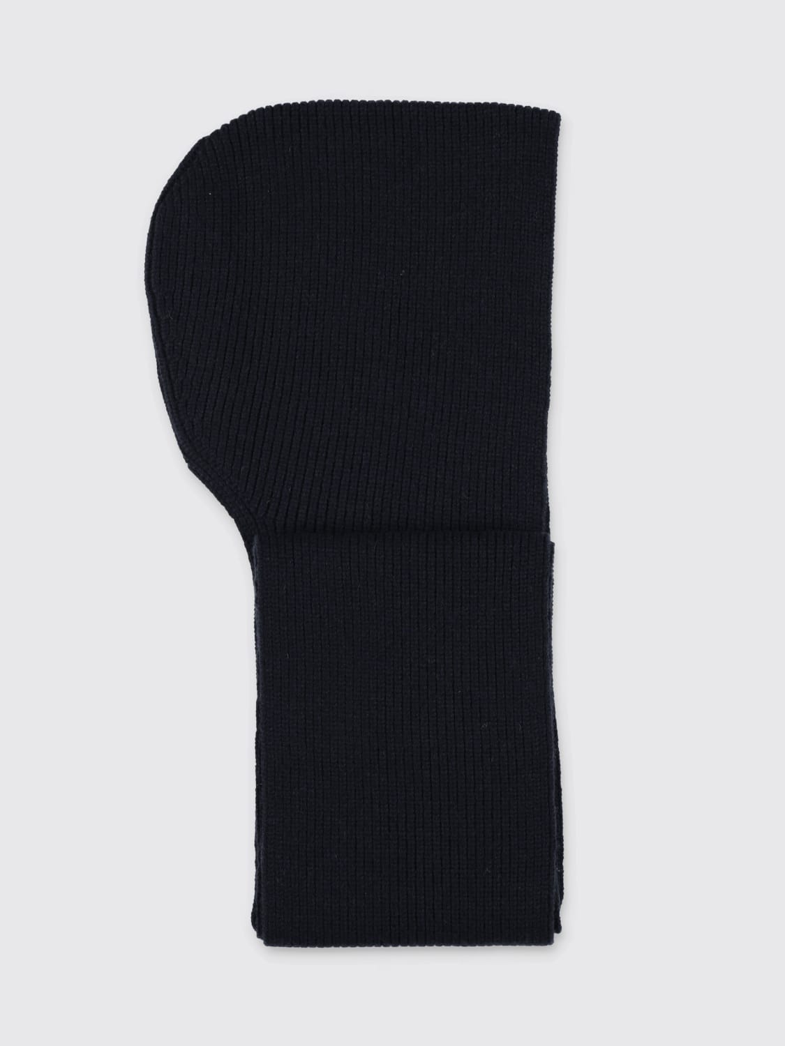 STUDIO NICHOLSON SCIARPA: Sciarpa con cappuccio Studio Nicholson in lana a coste , Blue Navy - Img 1