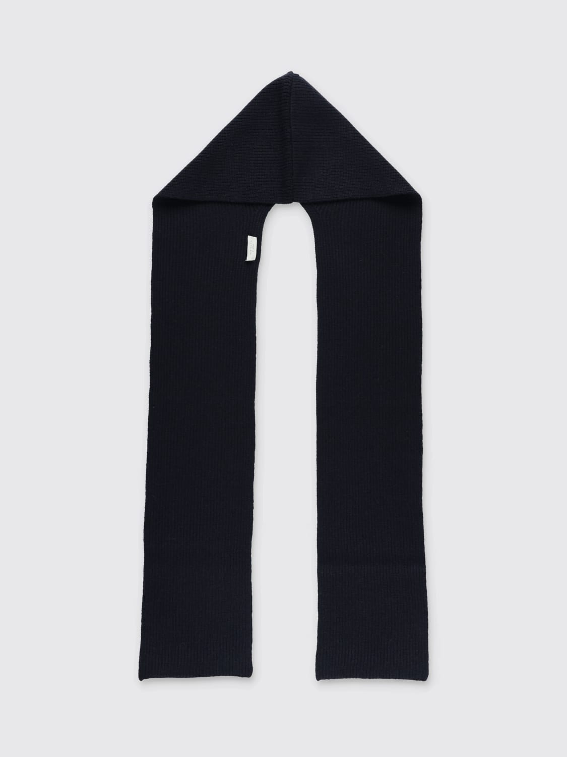 STUDIO NICHOLSON SCIARPA: Sciarpa con cappuccio Studio Nicholson in lana a coste , Blue Navy - Img 2
