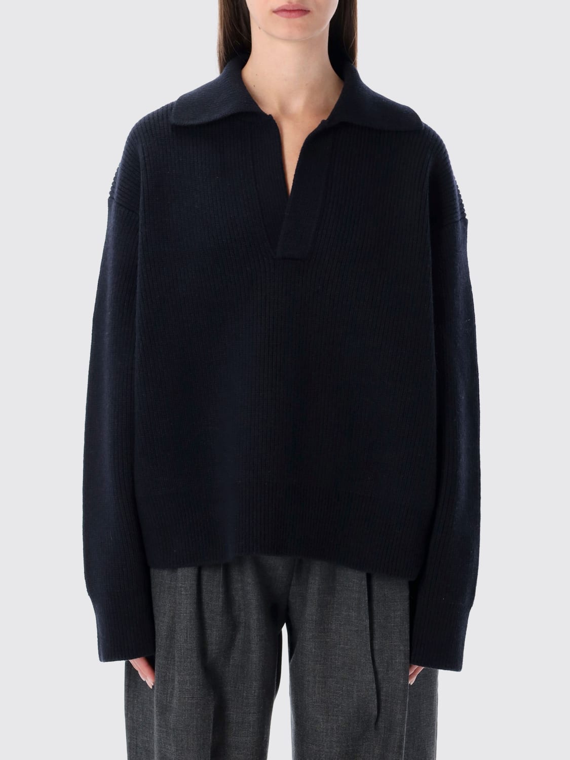 STUDIO NICHOLSON POLO: Pull femme Studio Nicholson, Bleu Marine - Img 1