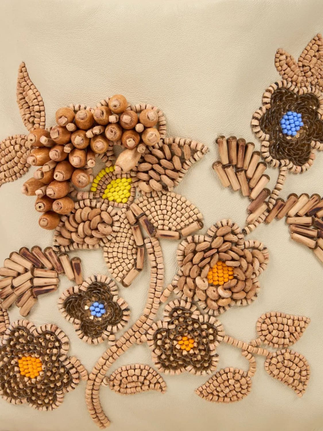 ETRO BORSA MINI: Borsa Kalispera Etro in nappa con perline ricamate e frange, Bianco - Img 3