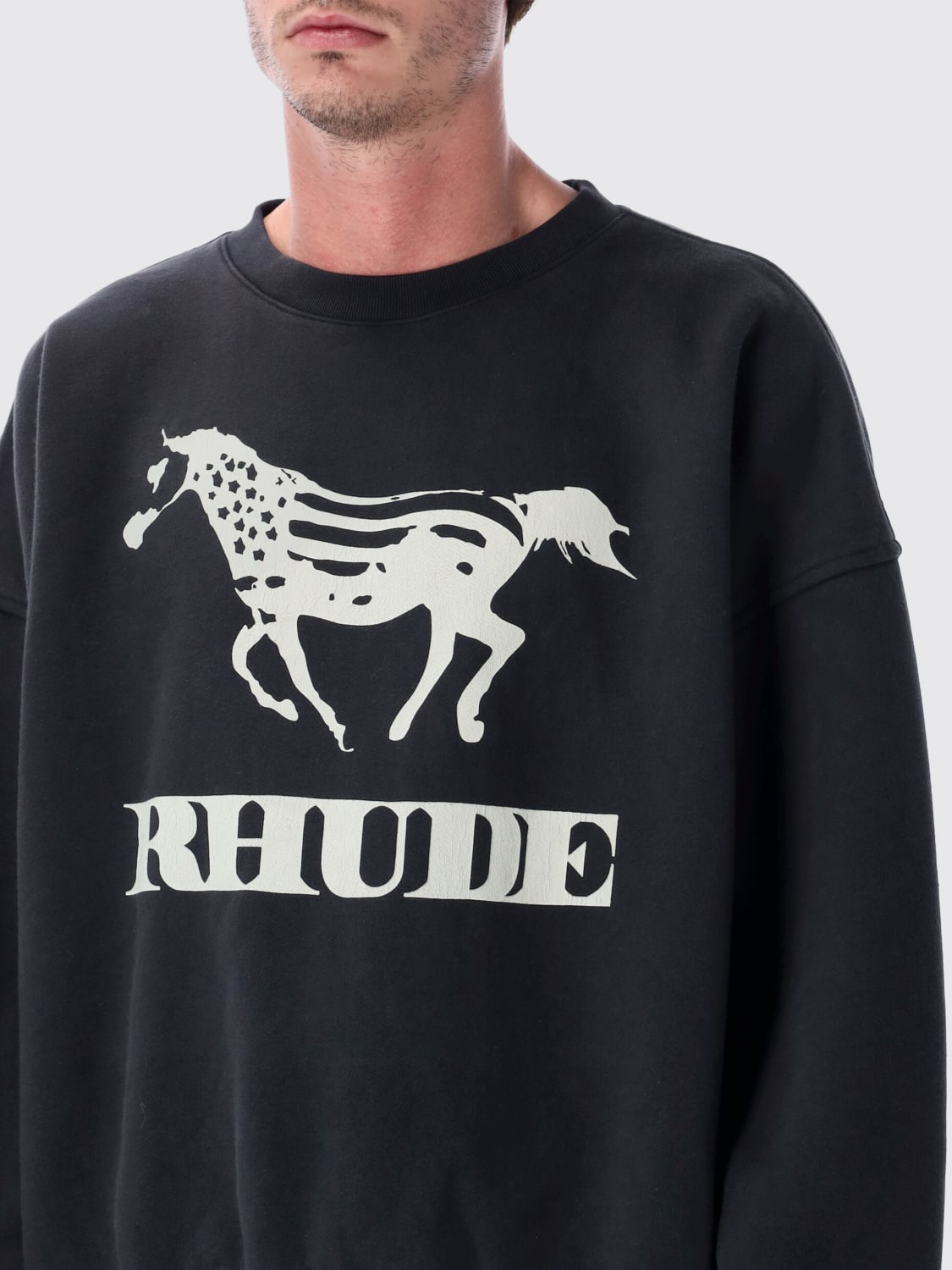 RHUDE SWEATSHIRT: Sweatshirt men Rhude, Black - Img 3
