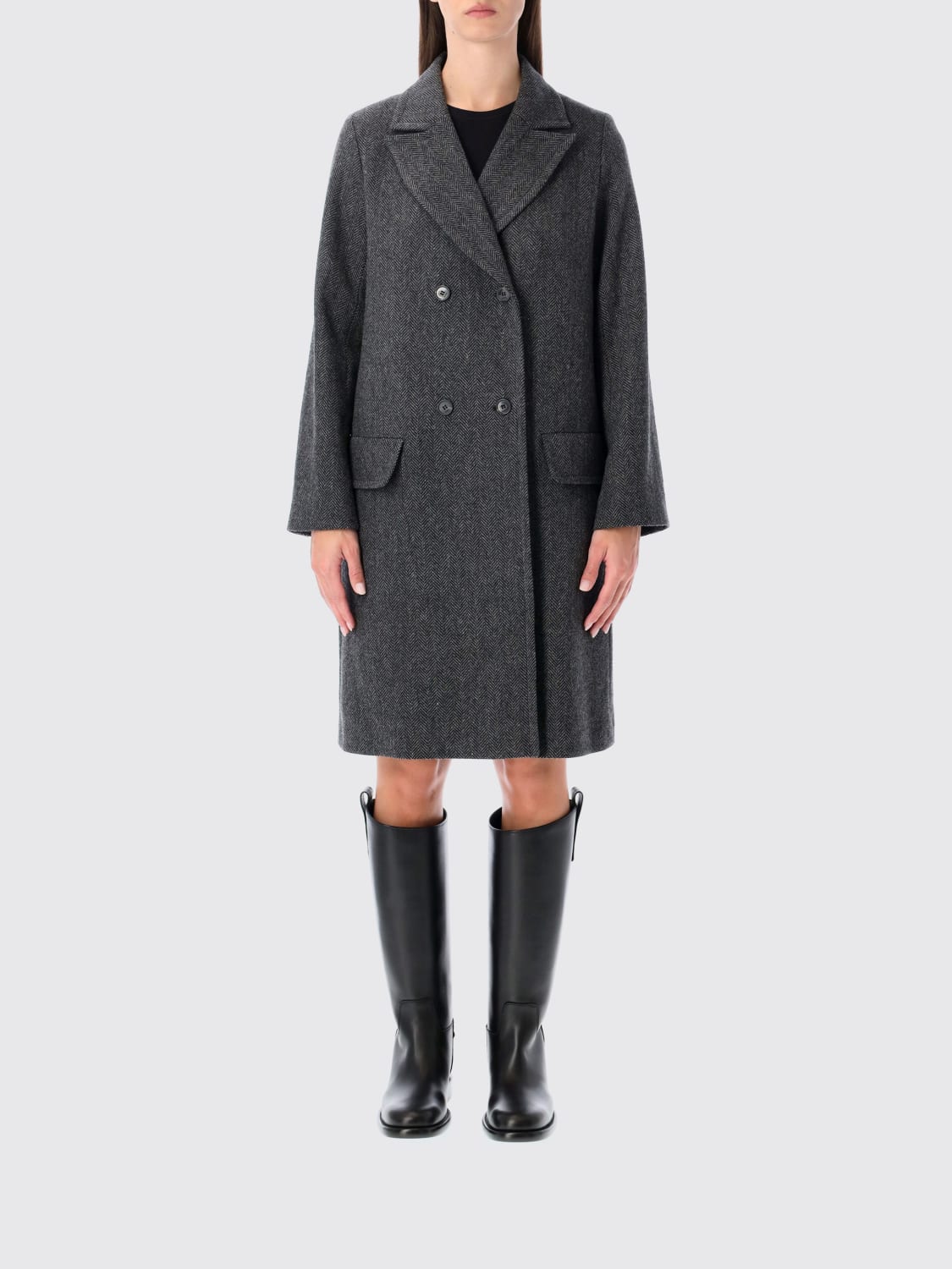 A.P.C. MANTEL: Mantel damen A.P.C., Charcoal - Img 1