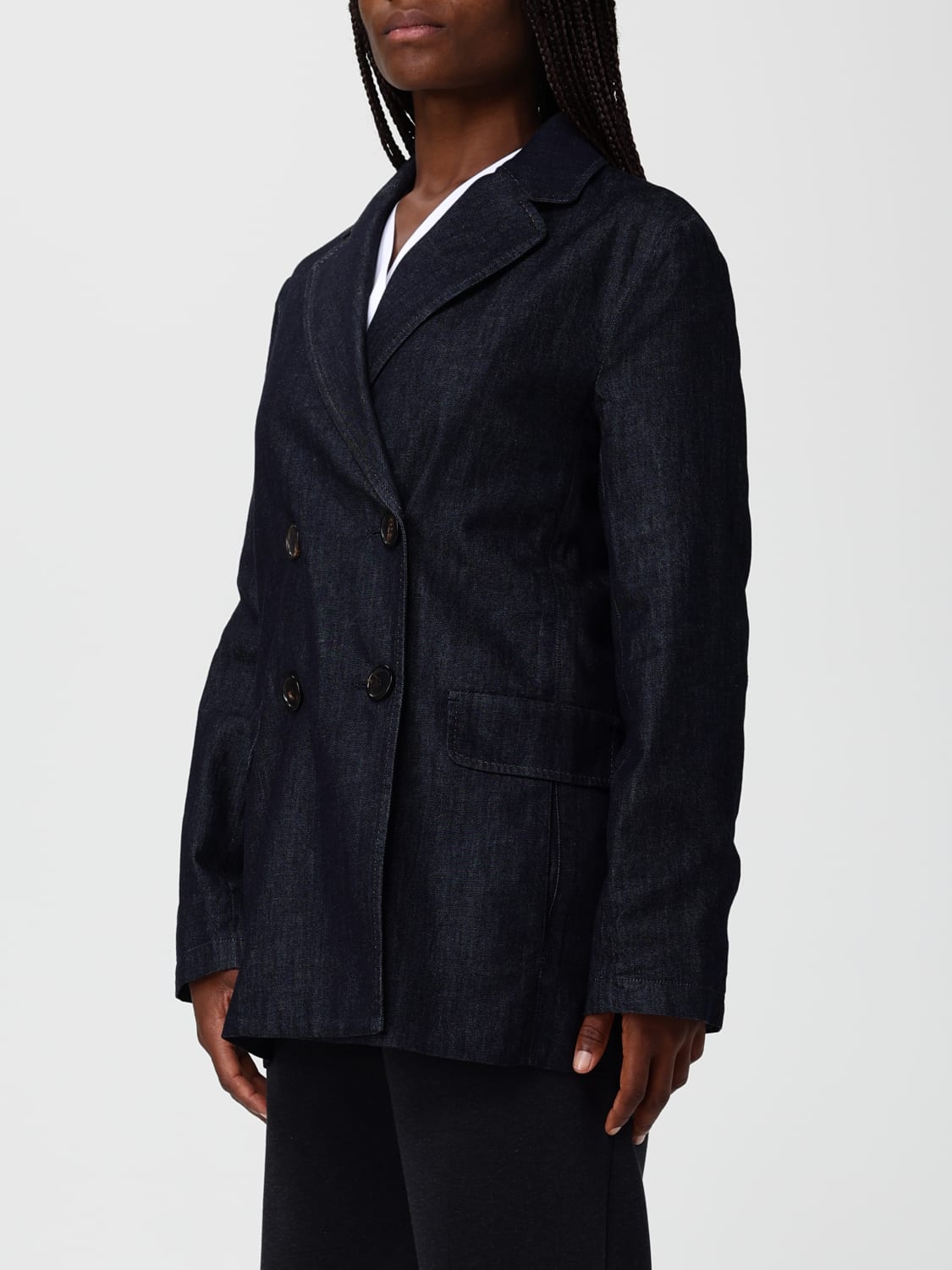 'S MAX MARA JACKET: Jacket woman 's Max Mara, Blue - Img 4