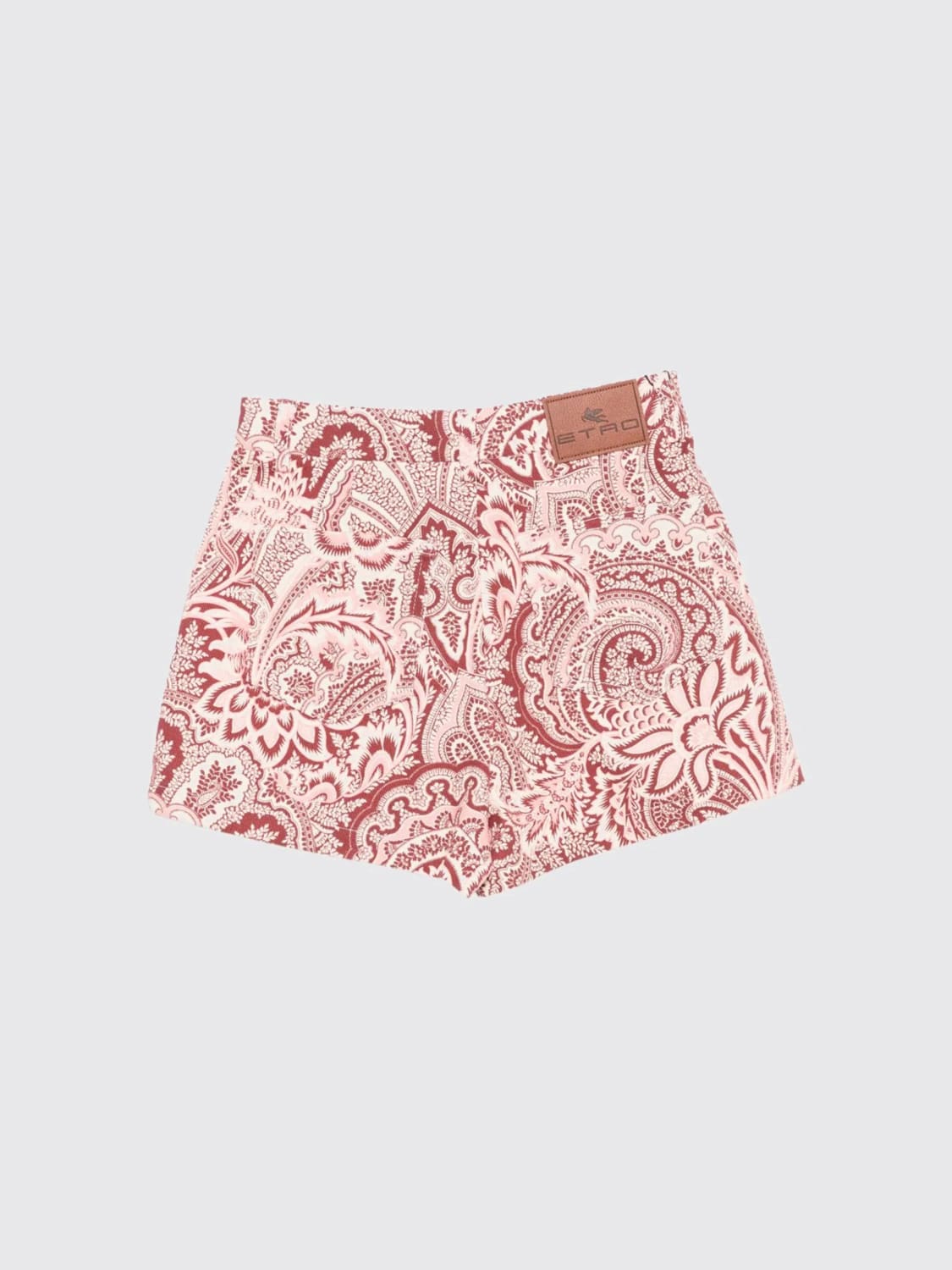 ETRO PANTALONCINI: Pantaloncino in cotone Etro a fantasia etnica, Rosso - Img 2