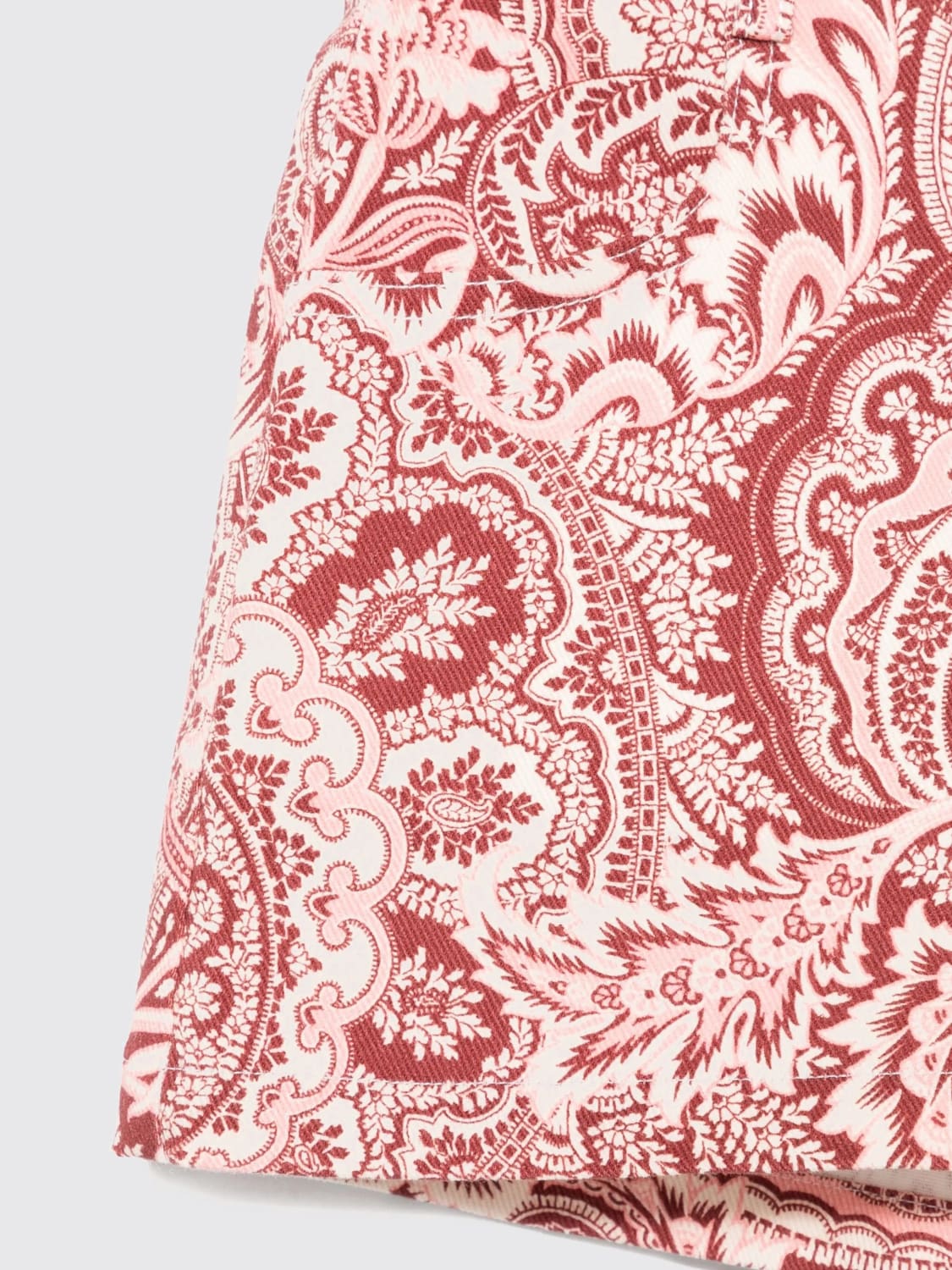 ETRO PANTALONCINI: Pantaloncino in cotone Etro a fantasia etnica, Rosso - Img 3