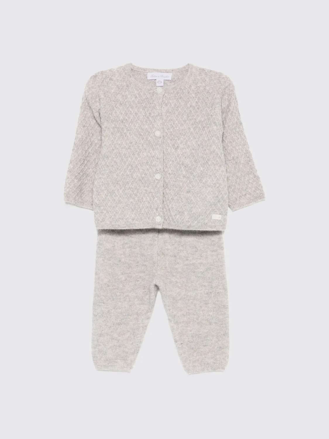 TARTINE ET CHOCOLAT JUMPSUIT: Romper kids Tartine Et Chocolat, Grey - Img 1