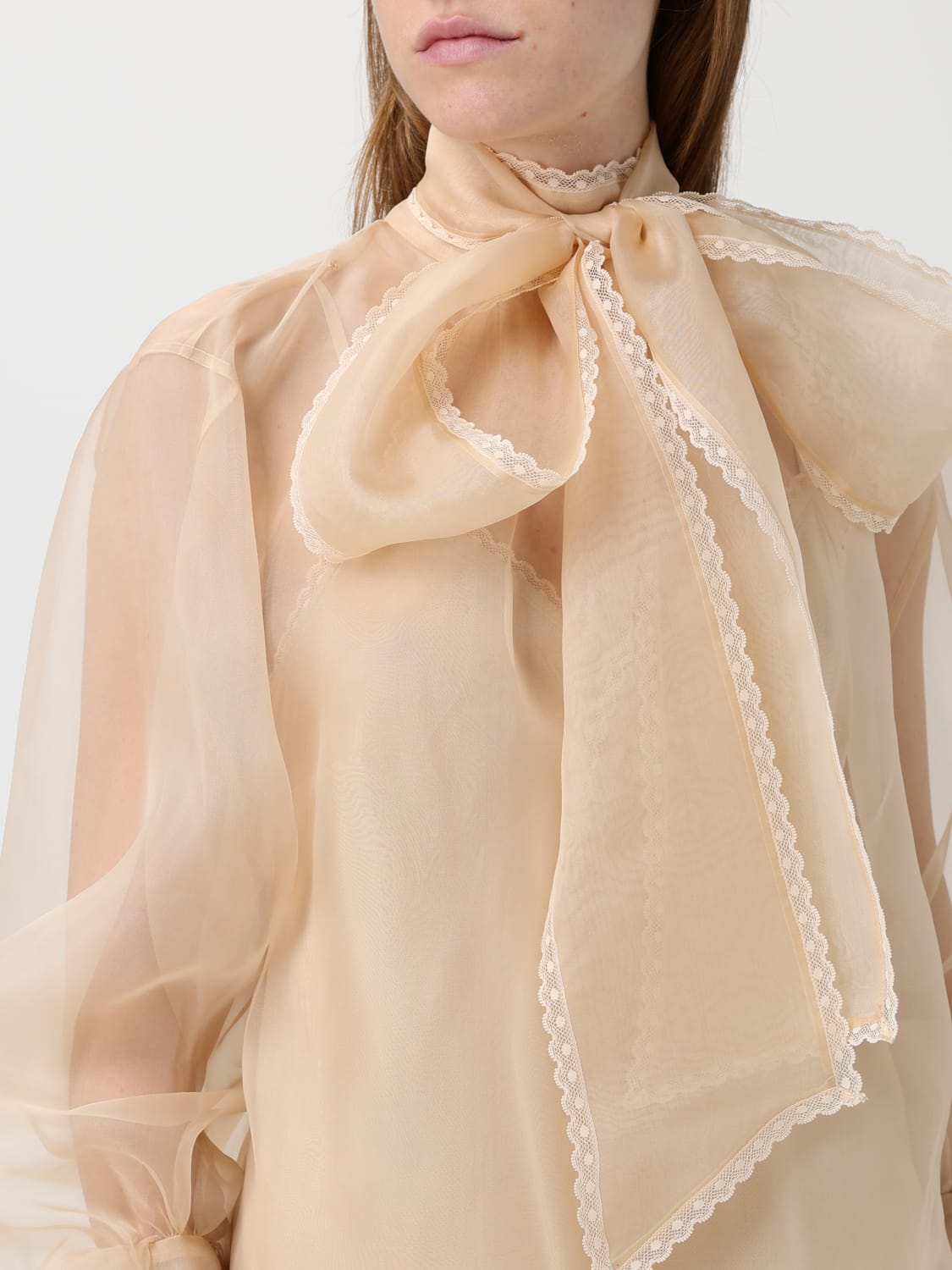 ZIMMERMANN TOP: Blusa Zimmermann in seta , Beige - Img 4
